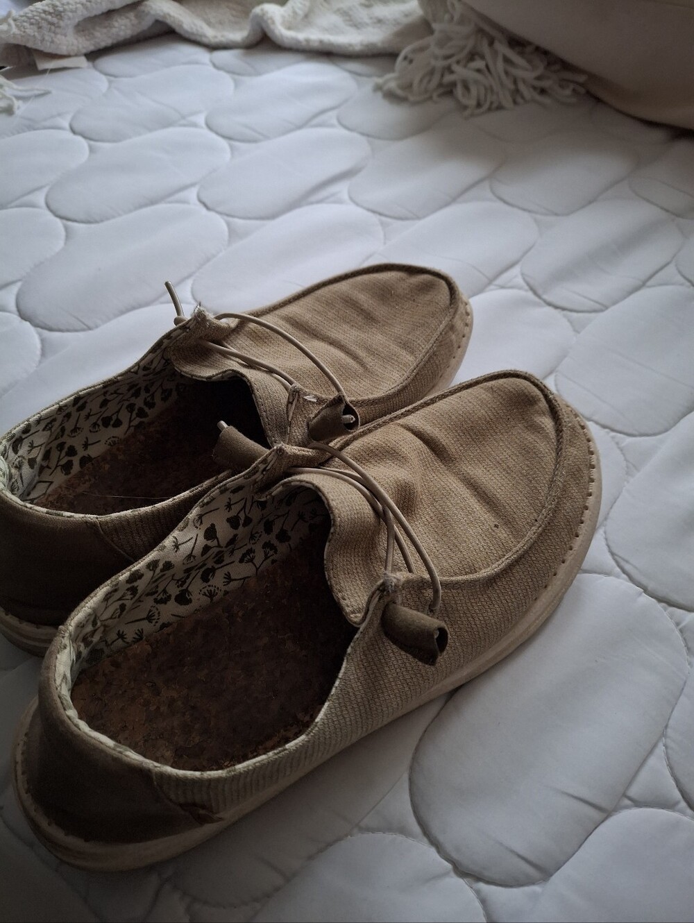 Green Hey Dude Wendy canvas slip-on shoes US 10